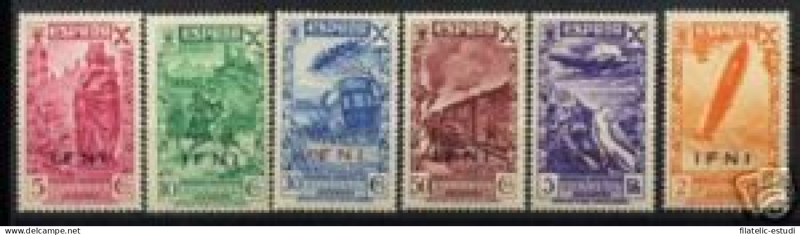 Ifni Beneficencia 7/12 B-9/12 1943 Historia Del Correo MNH - Ifni