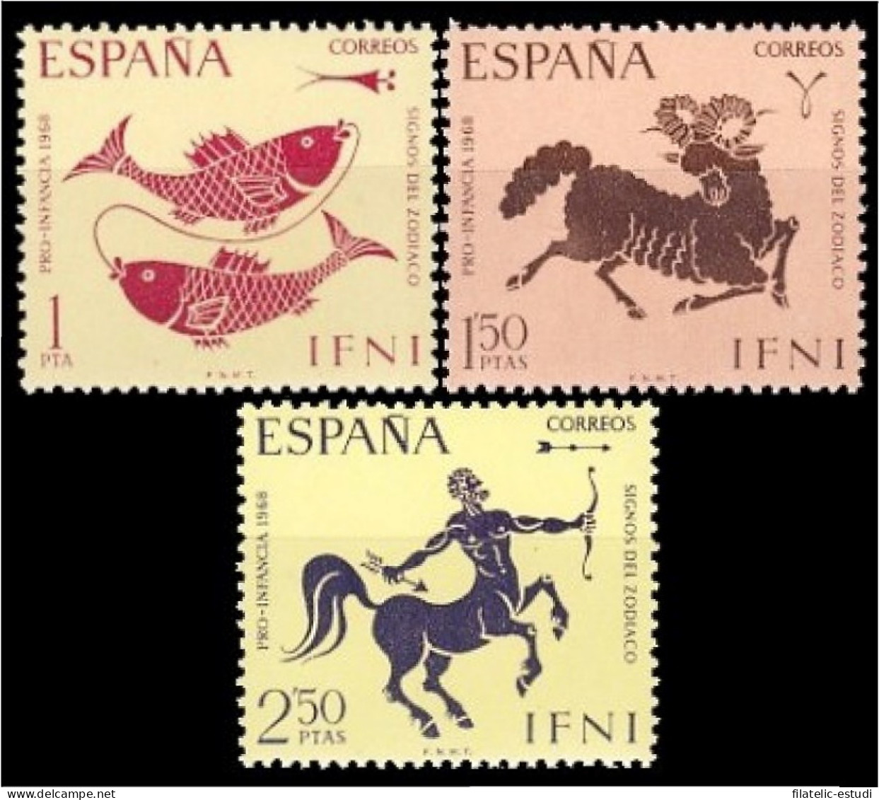 Ifni 233/35 1968  Pro Infancia Signos Del Zodiaco MNH - Ifni