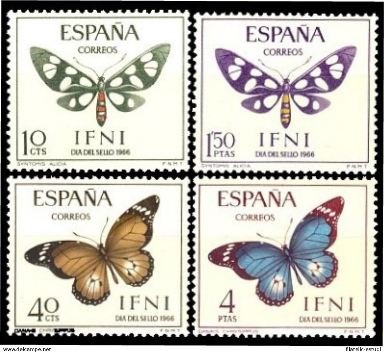 Ifni 221/24 1966  Día Del Sello Mariposas Butterfly MNH - Ifni