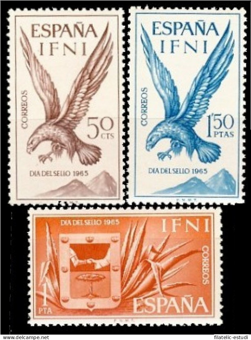 Ifni 215/17 1965  Día Del Sello Escudo Aguila Fauna Coat MNH - Ifni
