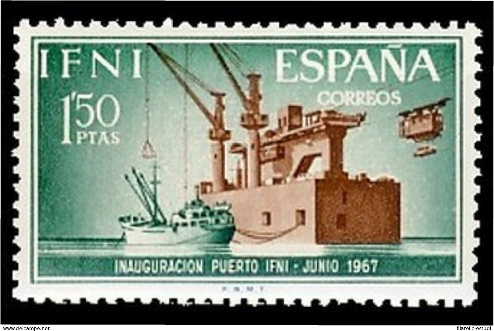 Ifni 229 1967 Instalaciones Portuarias Boat MNH - Ifni