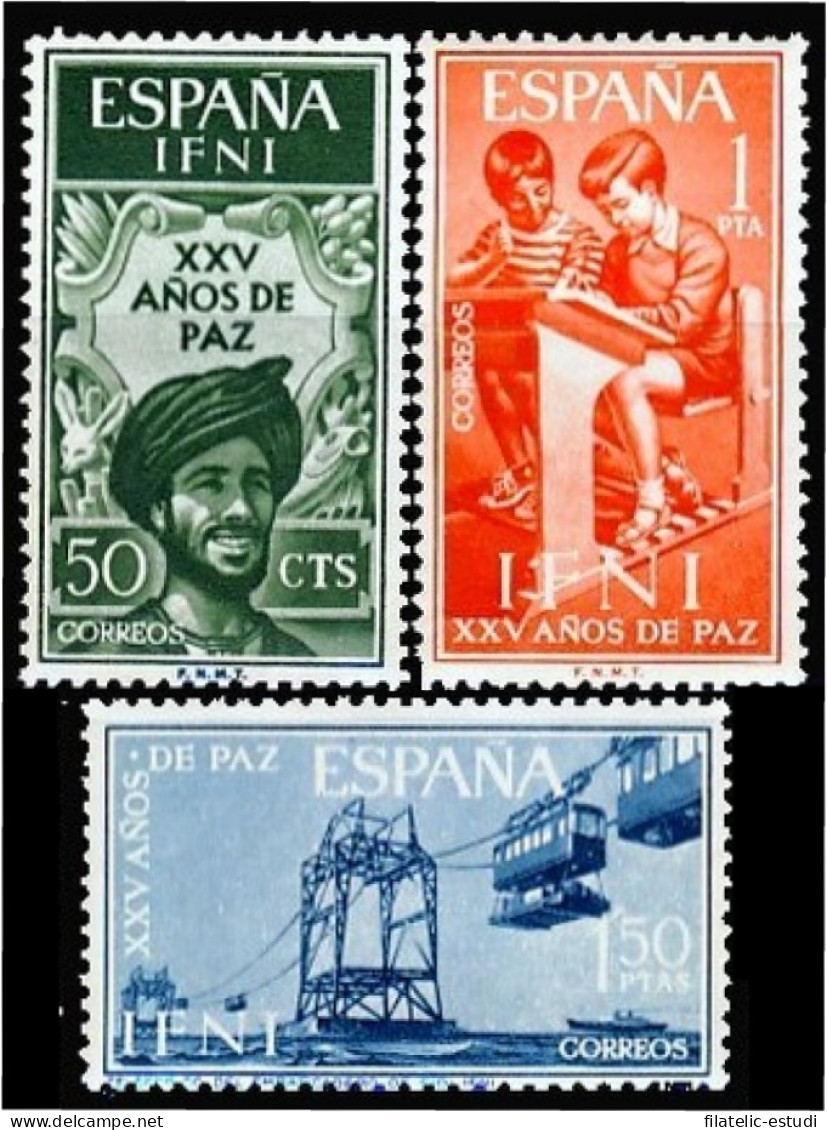 Ifni 209/11 1965  XXV Años De Paz Alegoría De La Paz Descarga Escuela MNH - Ifni