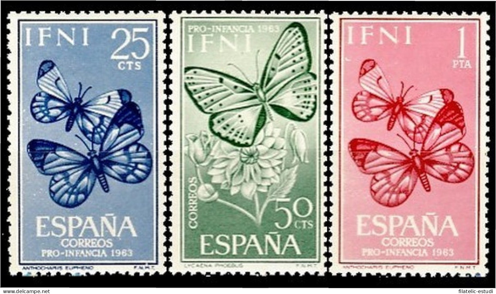 Ifni 195/97 1963 Pro Infancia Mariposas Butterfly MNH - Ifni