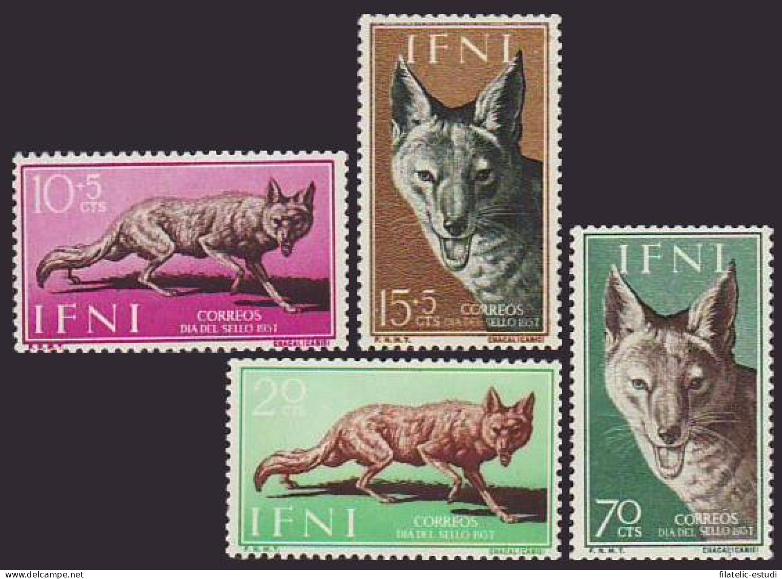 Ifni 138/41 1957 Día Del Sello Fauna MNH - Ifni