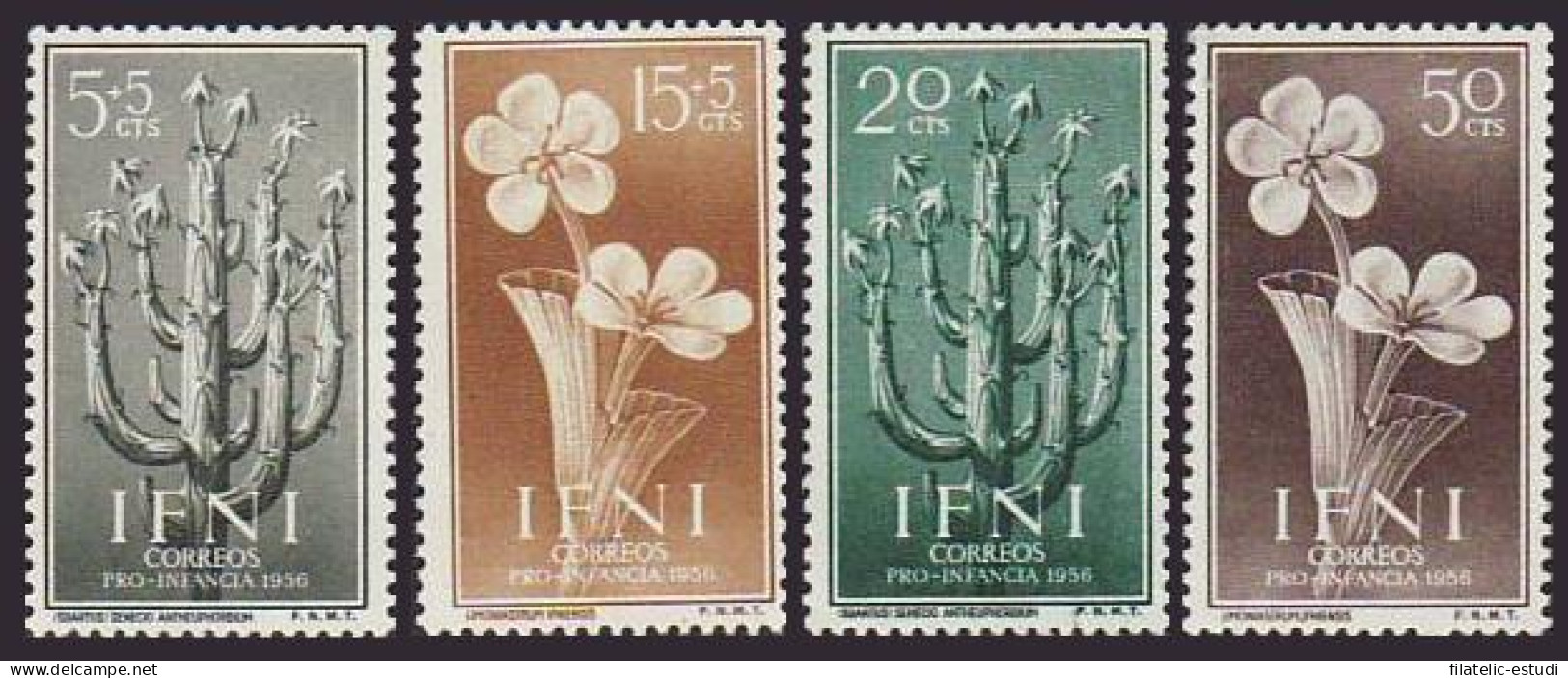 Ifni 128/31 1956  Pro Infancia Flora MNH - Ifni