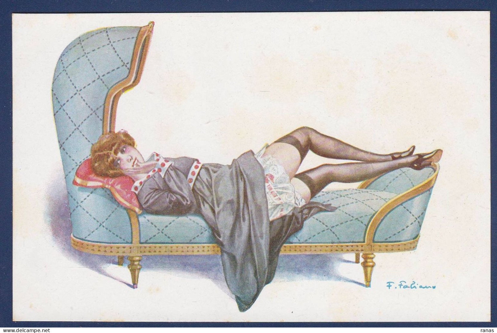 CPA FABIANO Erotisme Femme Woman Art Nouveau éros Risque Non Circulé - Fabiano