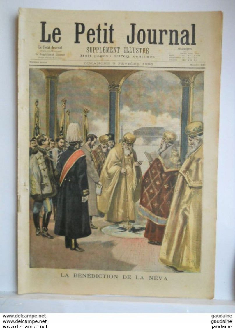 Le Petit Journal N°220 - 3 Février 1895 - BENEDICTION DE LA NEVA Russie - MISSION LE MYRE DE VILERS à MADAGASCAR - Le Petit Journal