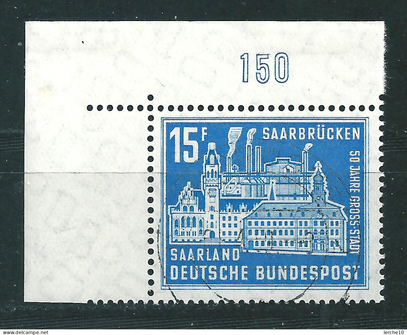 Saar MiNr. 446 Bogenecke, Vollstempel   (sab12) - Oblitérés