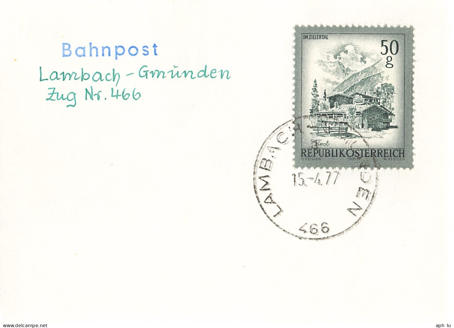 Bahnpost (R.P.O./T.P.O) Lambach-Gmunden [Ausschnitt] (AD3089) - Lettres & Documents