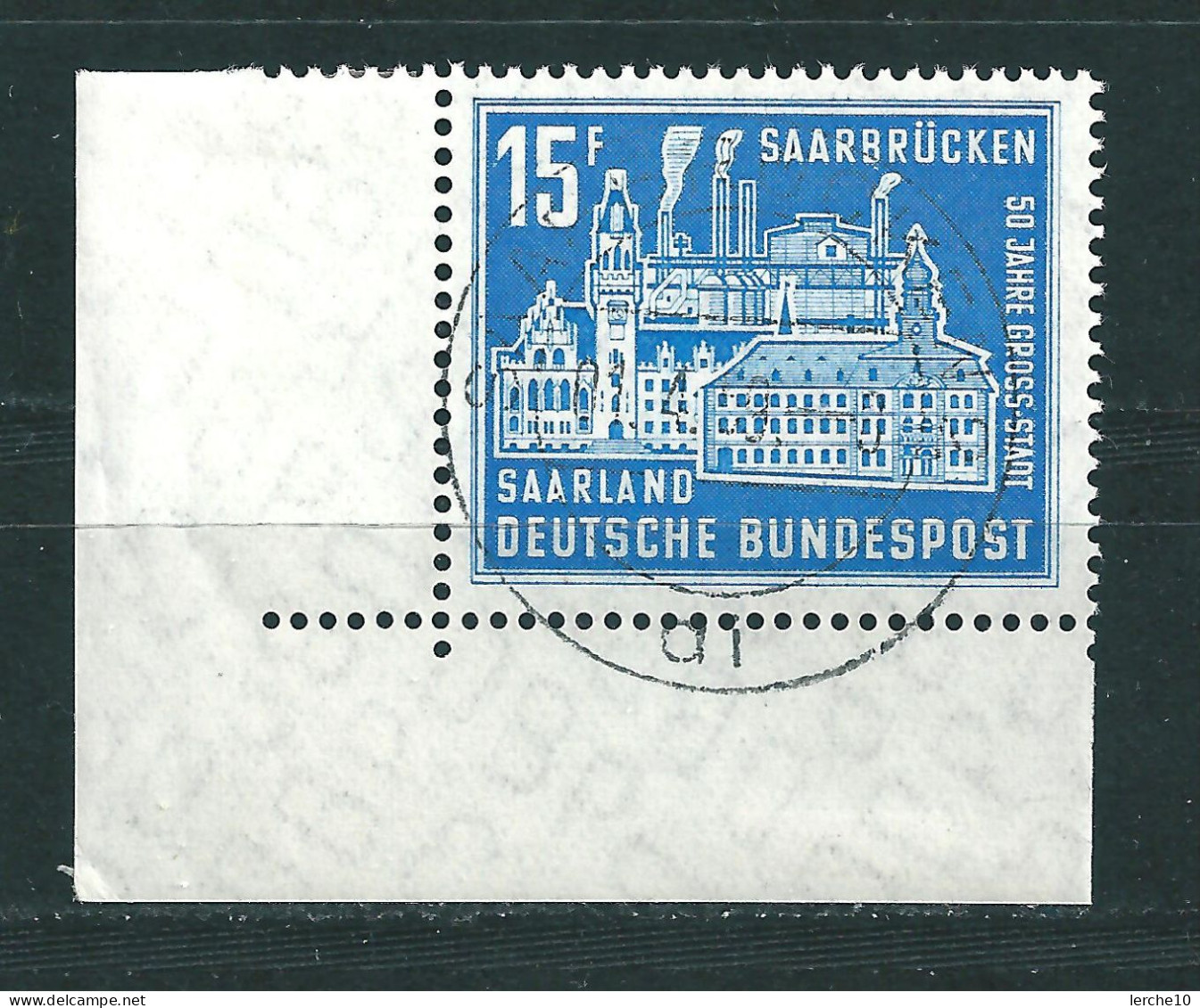 Saar MiNr. 446 Bogenecke, Vollstempel   (sab12) - Gebruikt