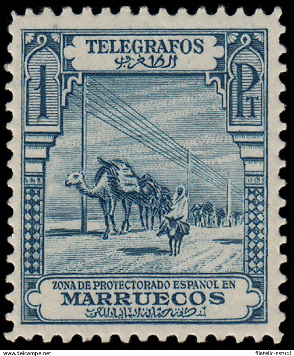 Marruecos Morocco  Telégrafos T-29 1928 1ª Serie Telégrafos Marroquí MH - Marruecos Español