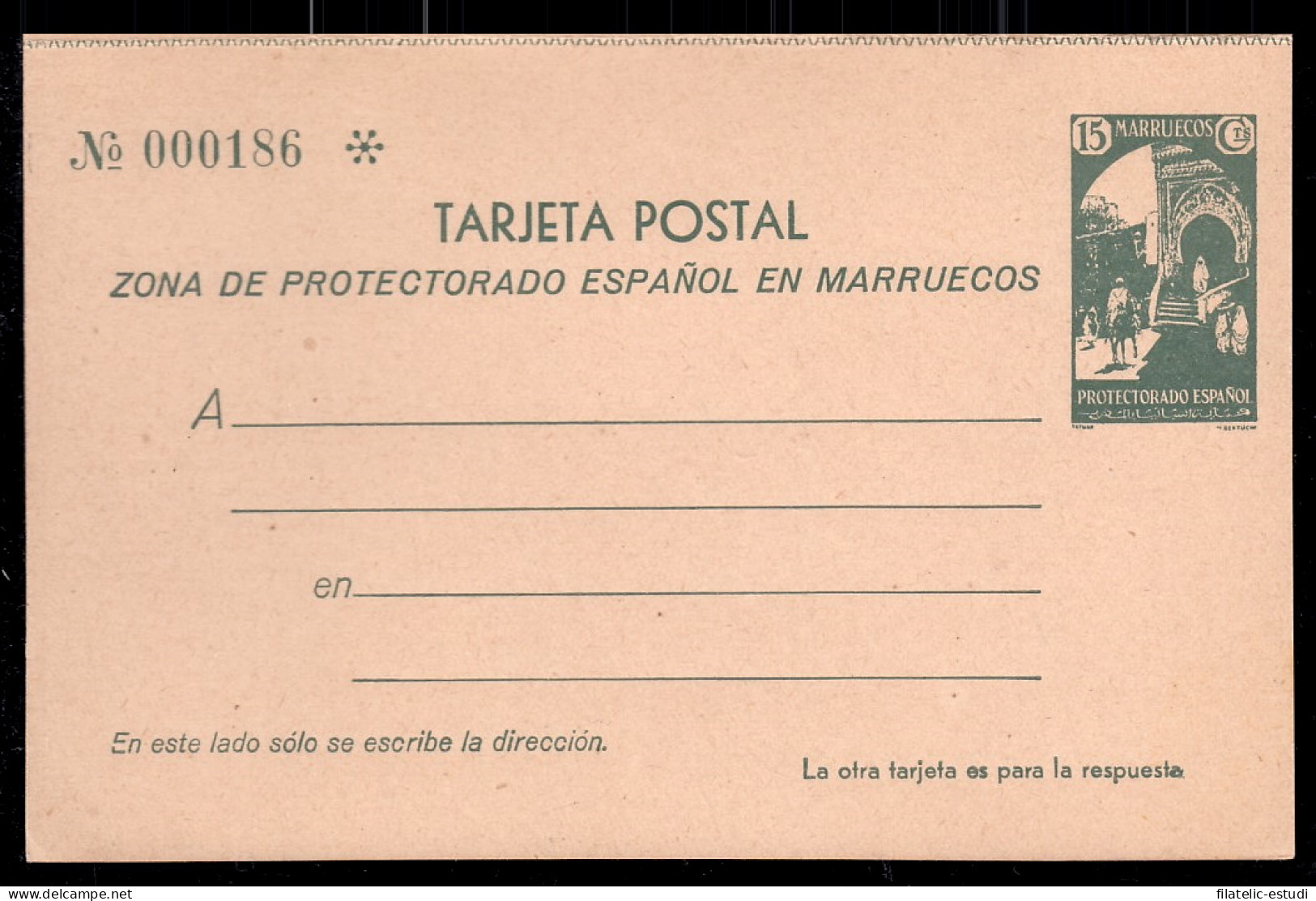 Marruecos Morocco Entero Postal 22 1933 Paisajes - Spanish Morocco