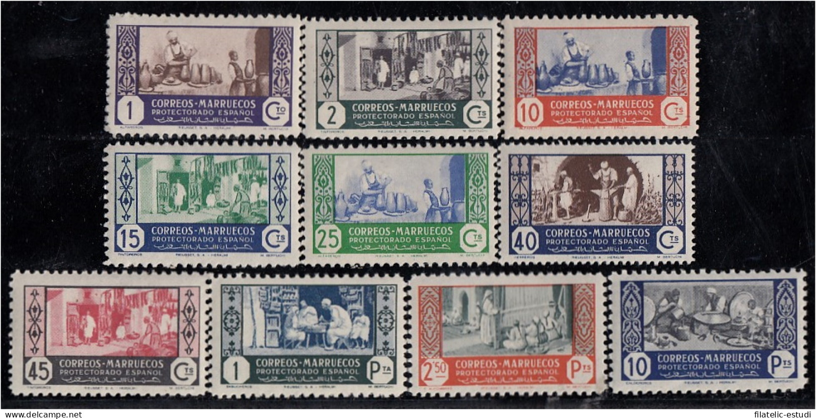 Marruecos Morocco 260/69 1946 Artesanía MNH - Maroc Espagnol