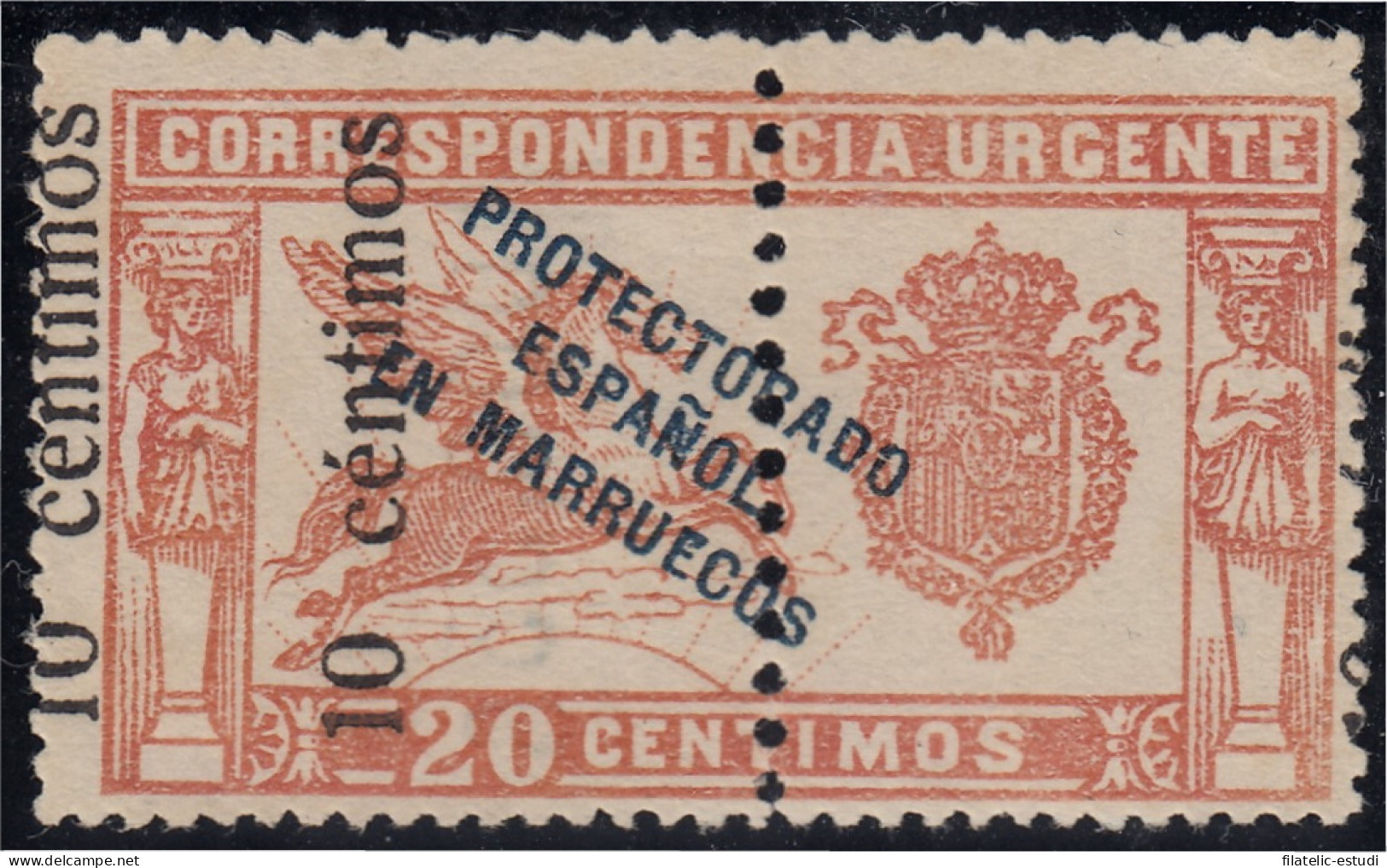 Marruecos Morocco 66hdha 1920 Alfonso XIII MH - Marruecos Español