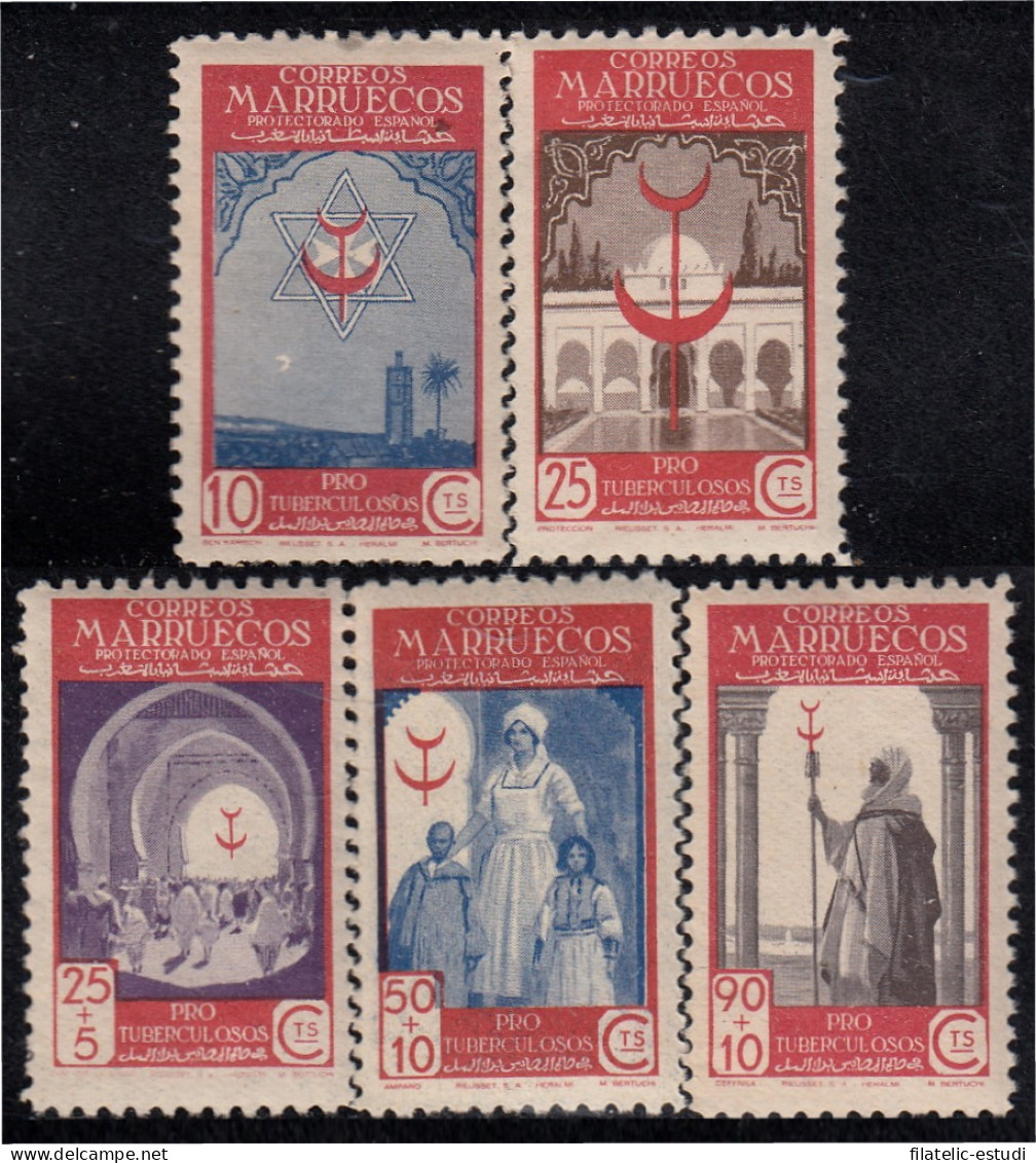 Marruecos Morocco 275/79 1947 Pro Tuberculosis MNH - Maroc Espagnol