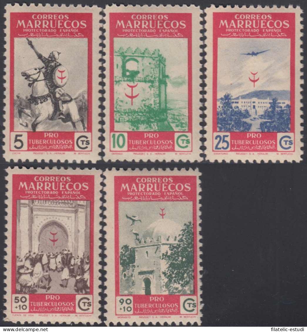 Marruecos Morocco  325/29 1950 Pro Tuberculosos MNH - Maroc Espagnol