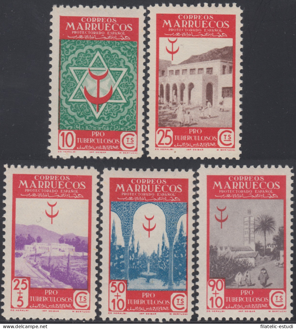 Marruecos Morocco 270/74 1946 Pro Tuberculosos MNH - Spanish Morocco