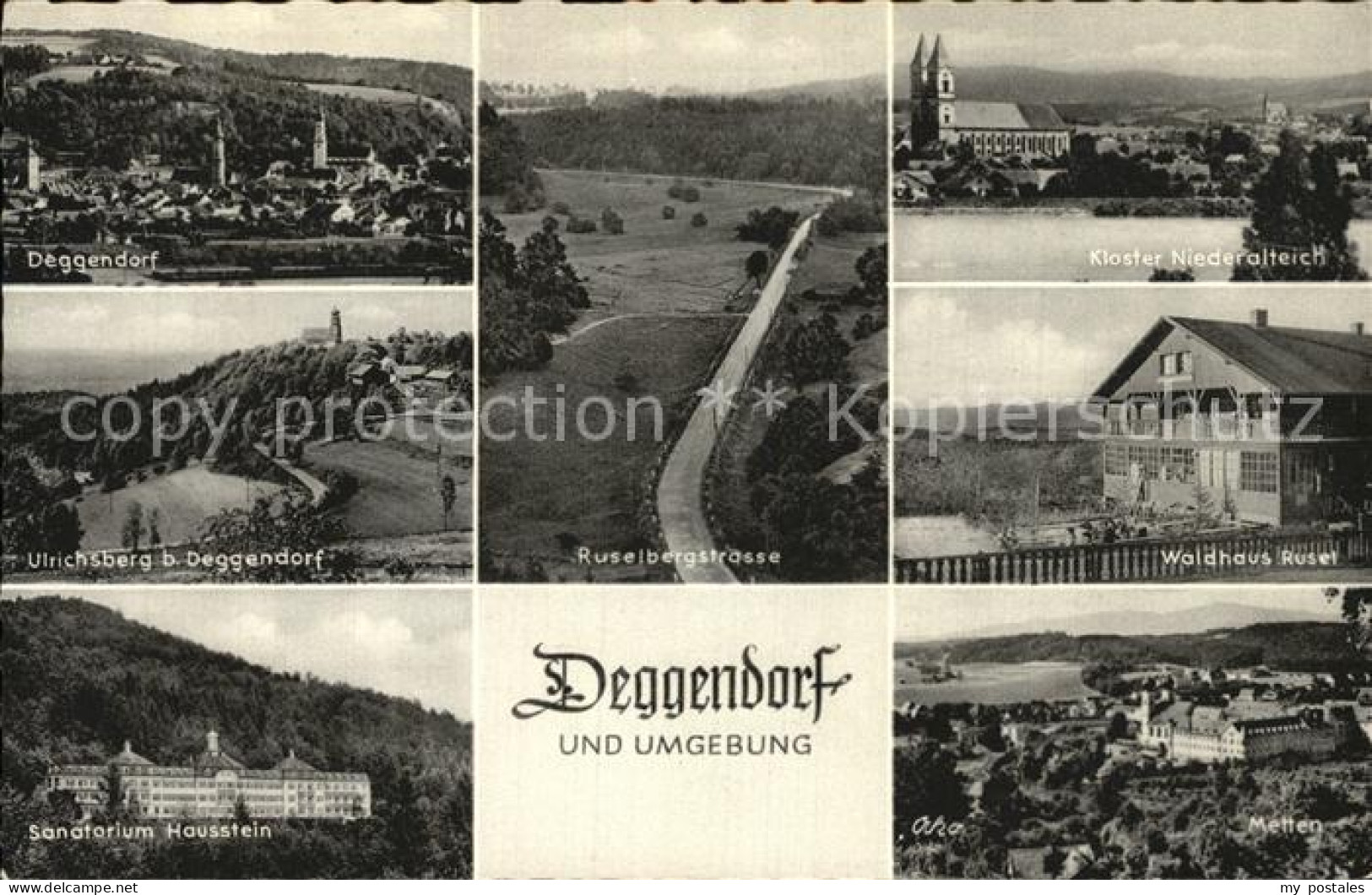 72460018 Deggendorf Donau Panorama Ruselbergstr Kloster Niederalteich Ulrichsber - Deggendorf