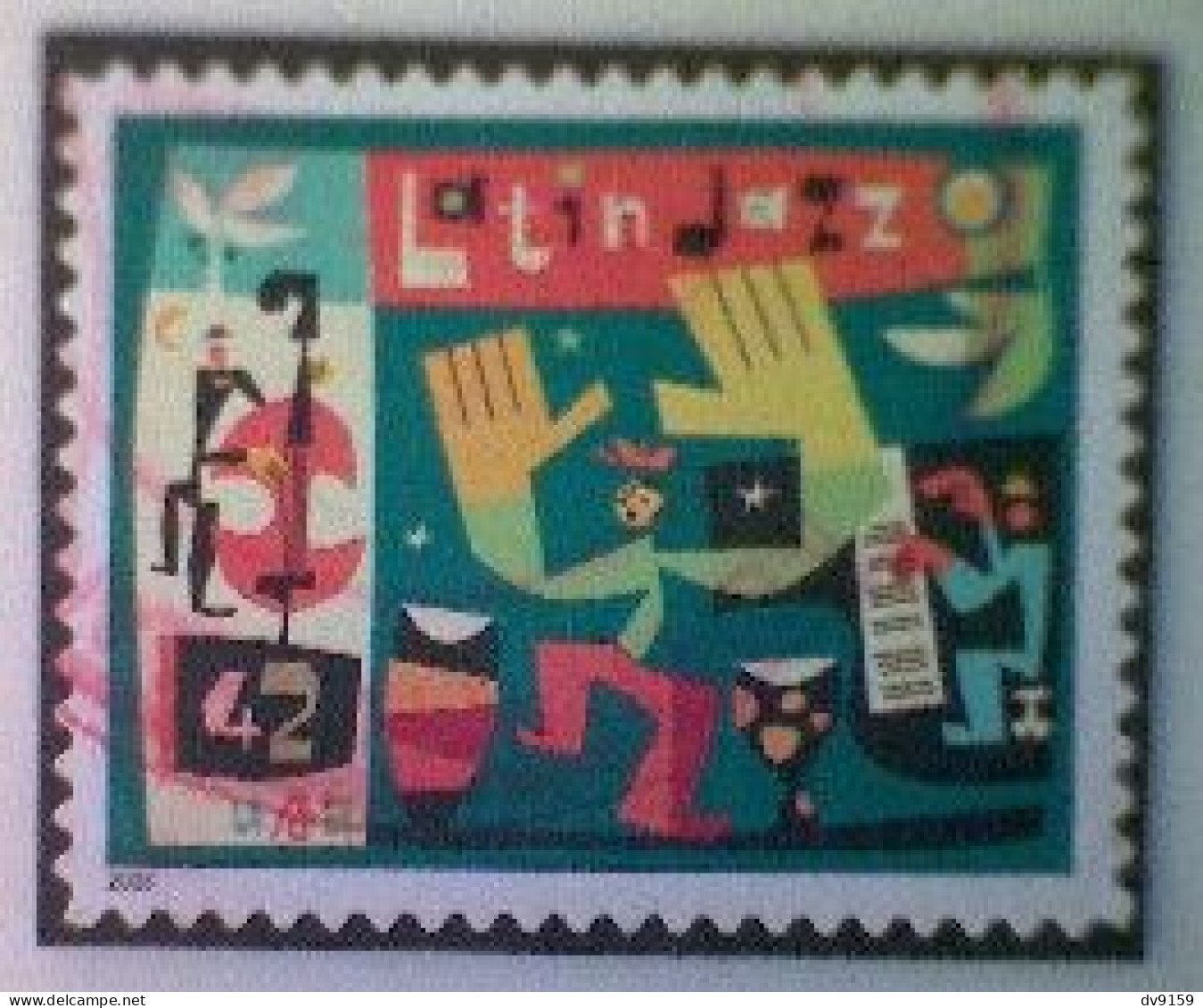 United States, Scott #4349, Used(o), 2008, Latin Jazz, 42¢, Multicolored - Usados