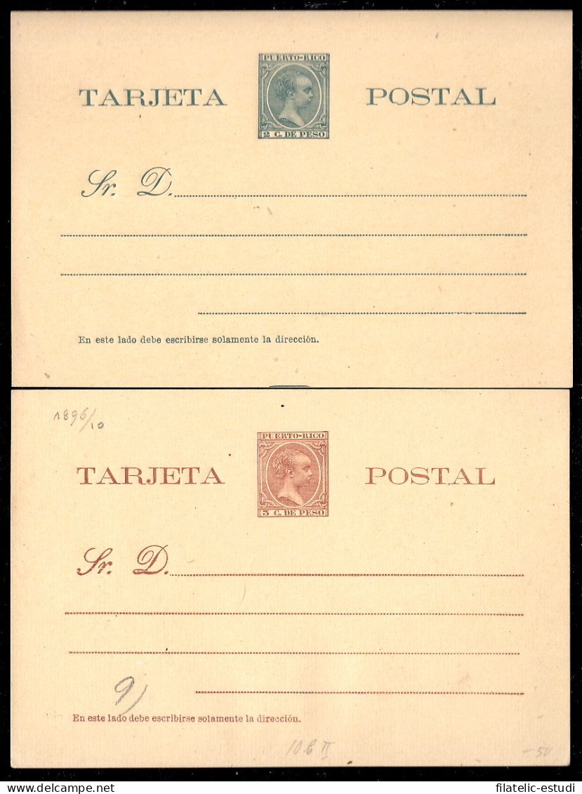 Puerto Rico EP 7/8 1896 Entero Postal Alfonso XIII - Porto Rico