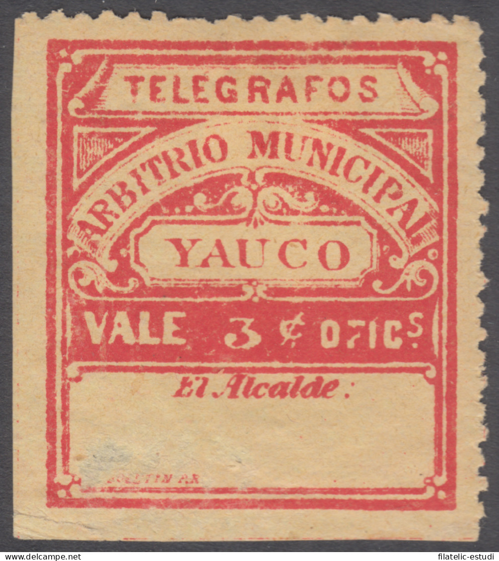 Puerto Rico Telégrafos Municipales YAUCO  Nº 57 1888 MH - Puerto Rico