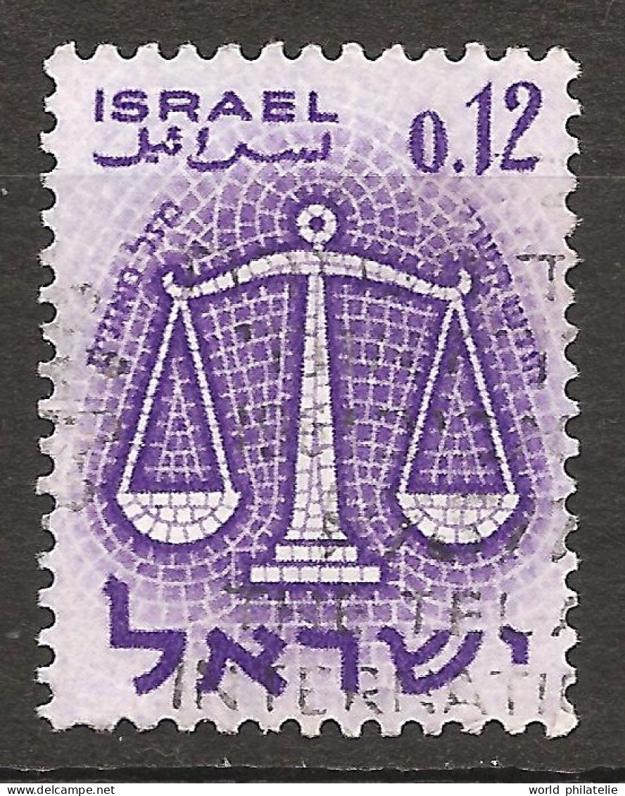 Israël Israel 1961 N° 192 Iso O Courant, Signe Du Zodiaque, Astrologie, Système Solaire, Balance, Pesée, Justice, Poids - Usados (sin Tab)