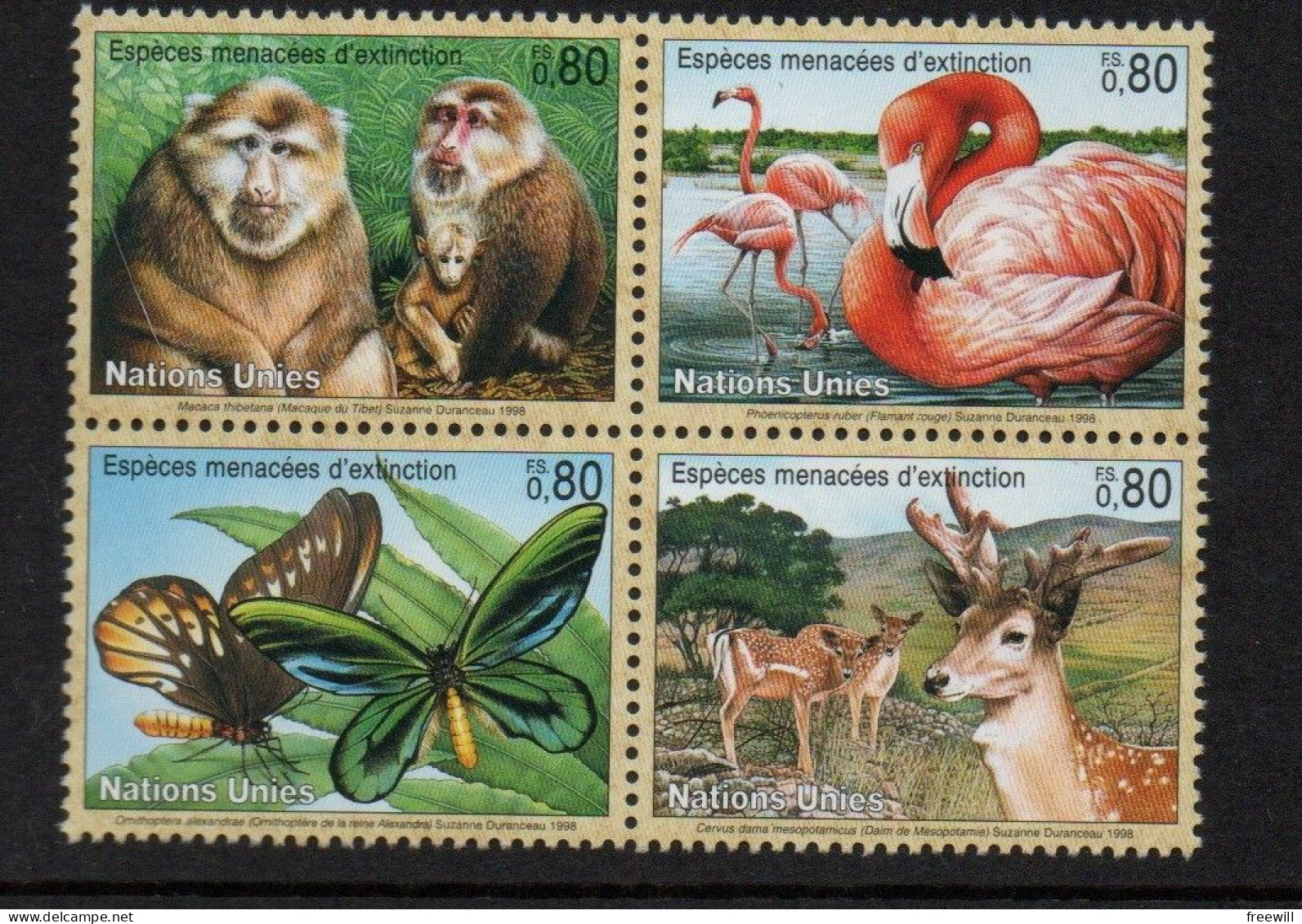 Espèces Menacées- Endangered Animals 1998  XXX - Neufs