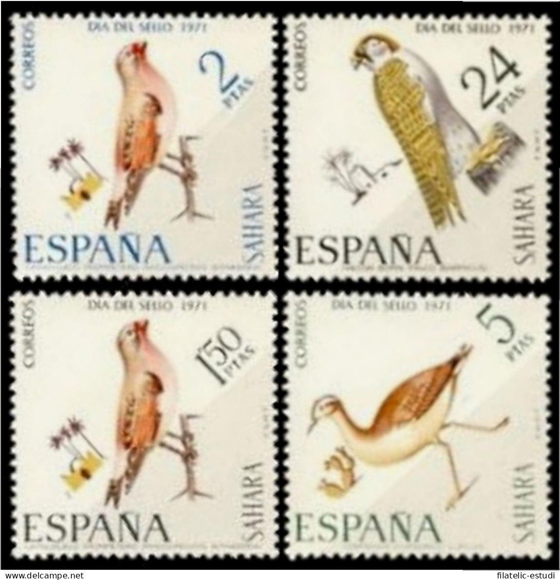 Sahara 293/96 1971 Día Del Sello Fauna (aves) Bird MNH - Sahara Spagnolo