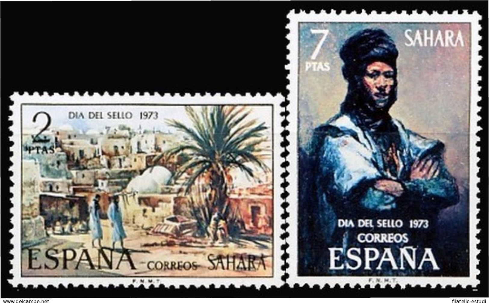 Sahara 312/13 1973 Pinturas Villa Cisneros Tuareg MNH - Sahara Spagnolo