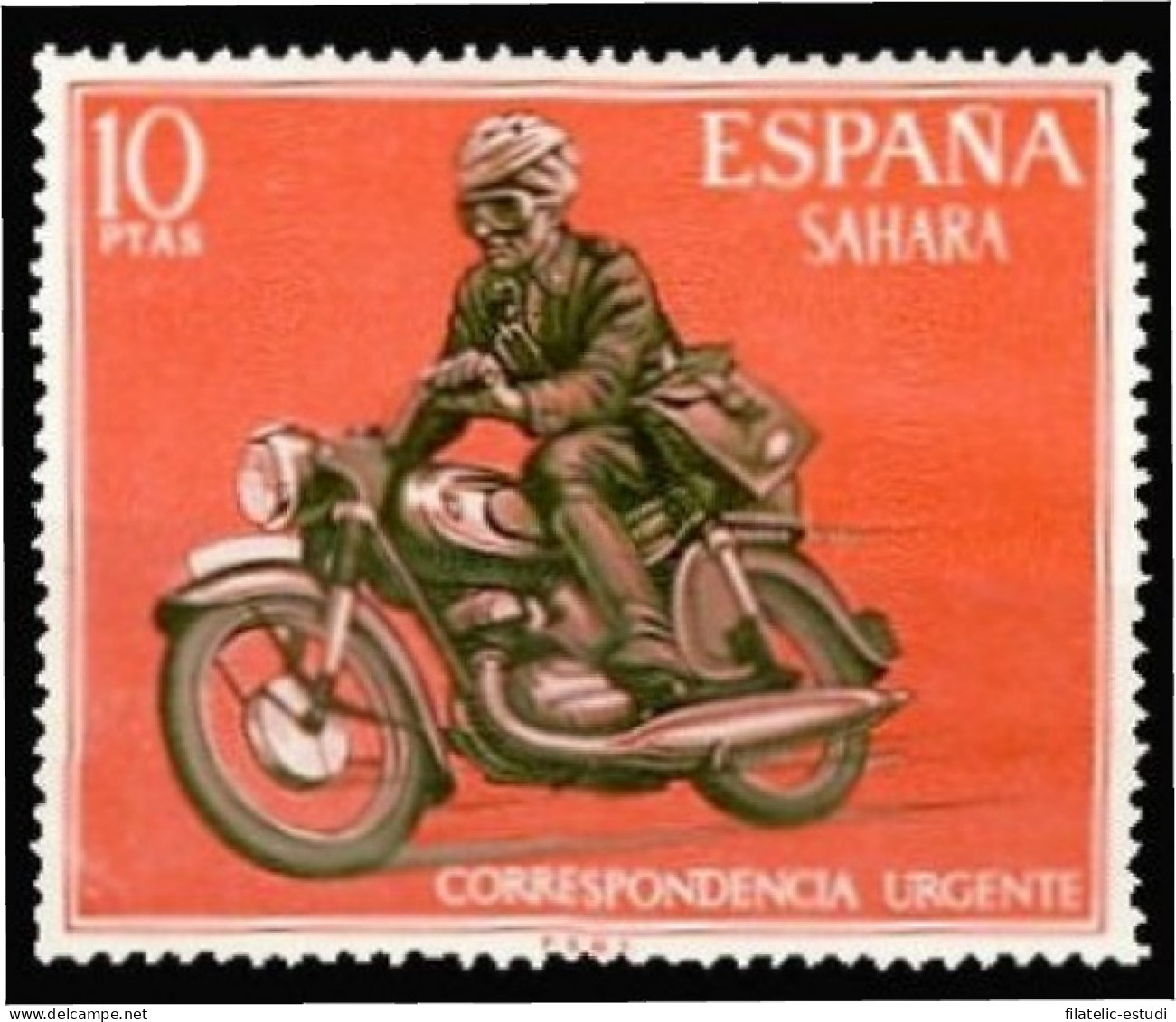 Sahara 292 1971 Cartero Motorizado Postman, Moto  MNH - Sahara Spagnolo