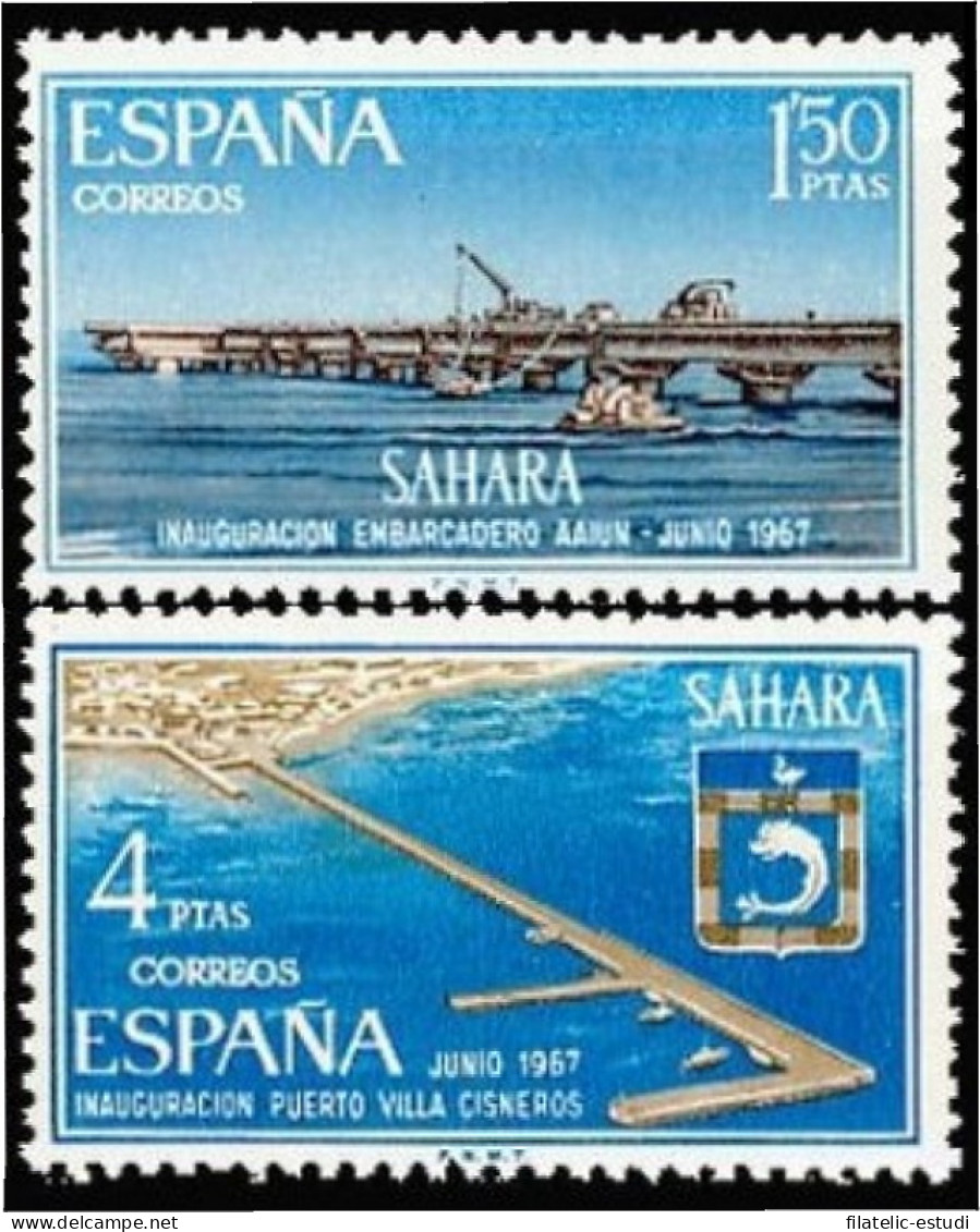 Sahara 260/61 1967 Instalaciones Portuarias MNH - Sahara Espagnol