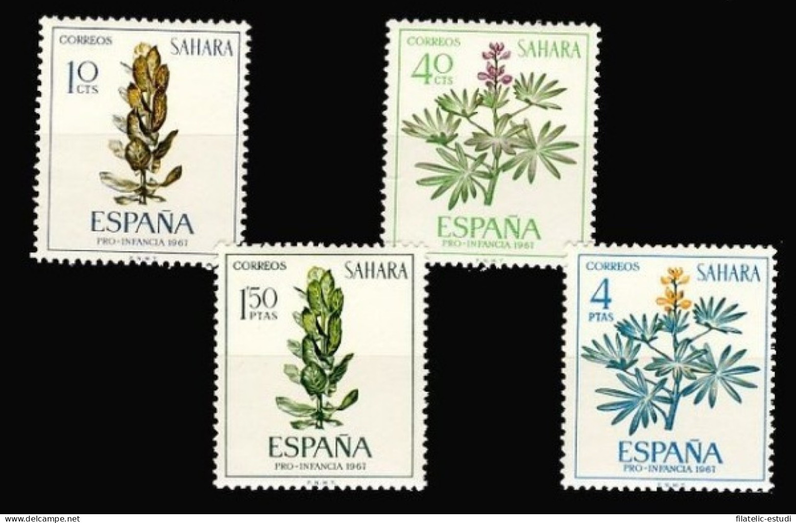 Sahara 256/59 1967 Pro Infancia Flora MNH - Spanish Sahara