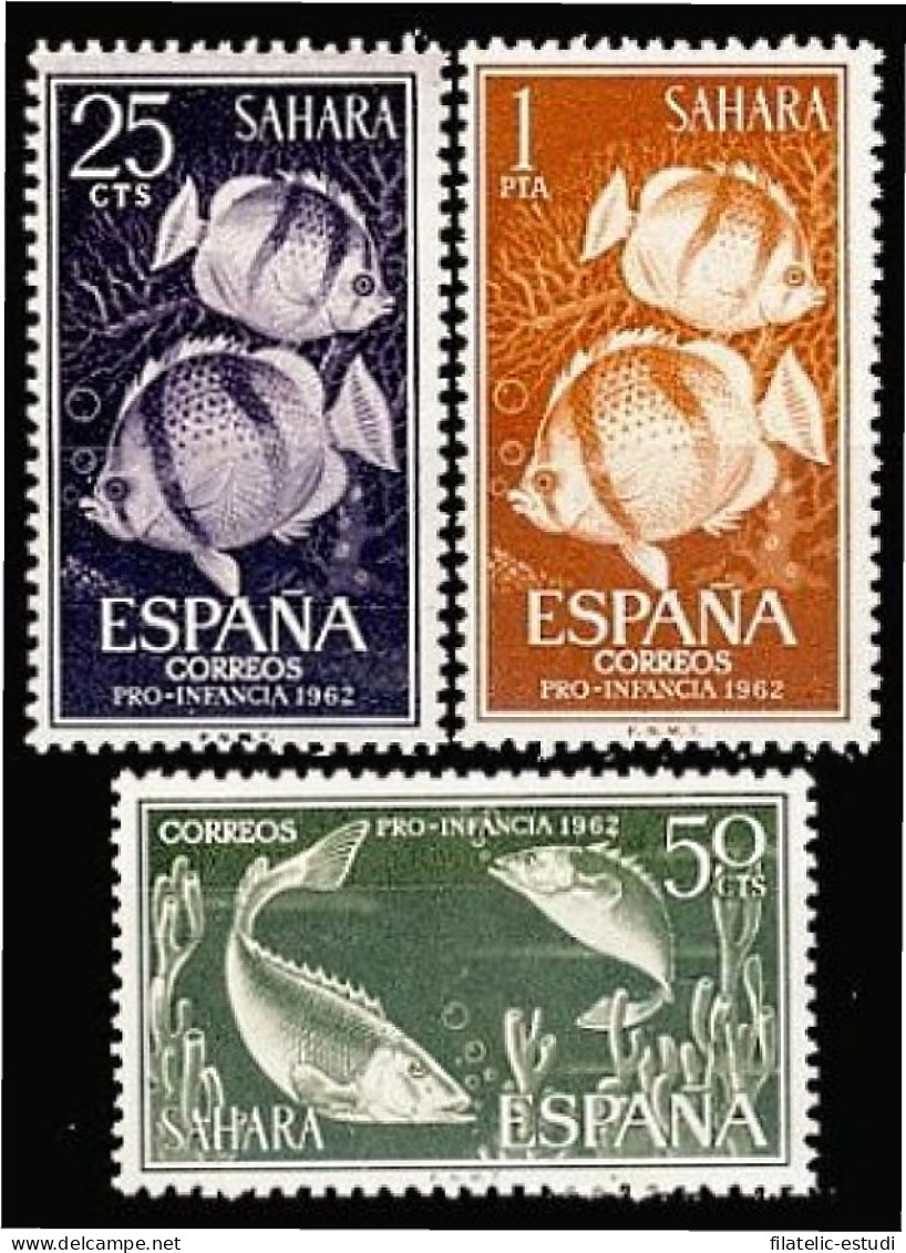 Sahara 209/11 1962 Pro Infancia Fauna (peces) Fish MNH - Spanische Sahara