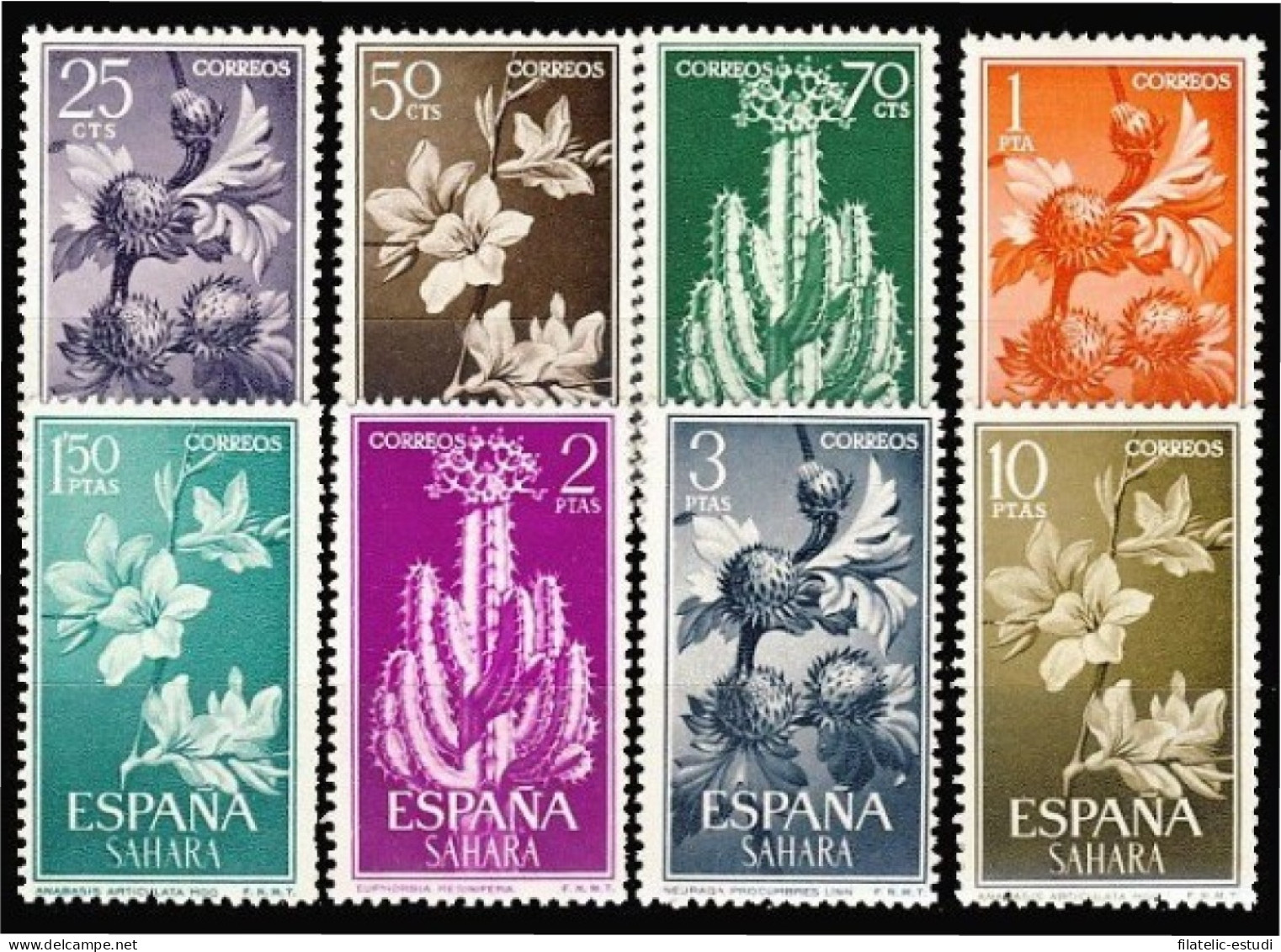 Sahara 201/08 1962 Serie Básica Flora MNH - Sahara Español