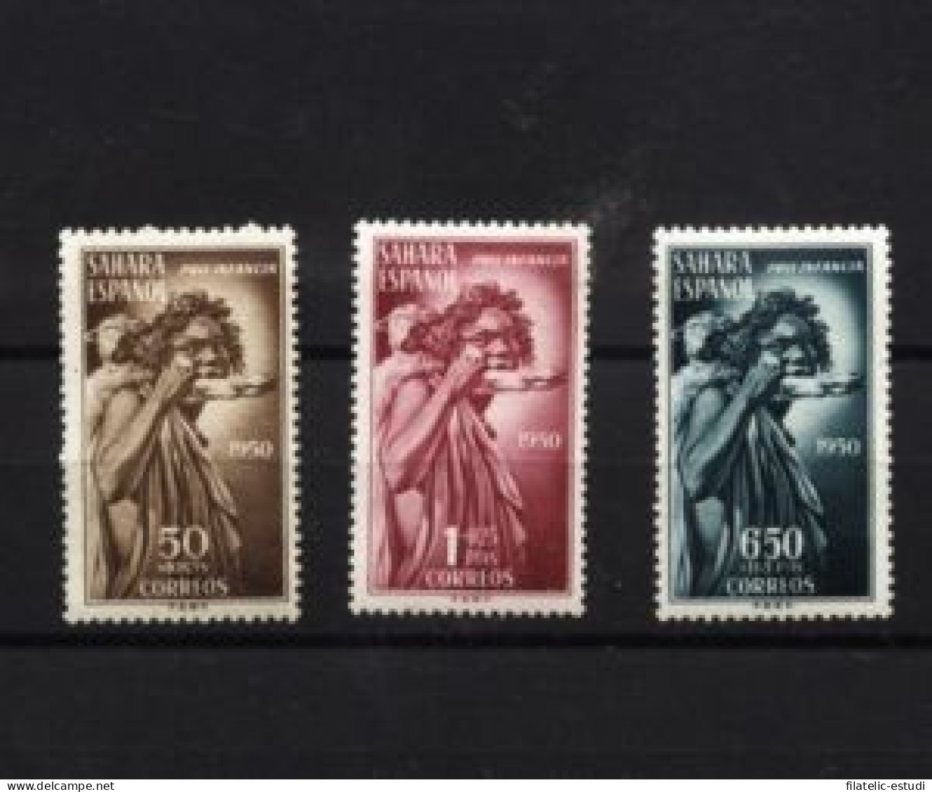 Sahara 83/85 83/5 1950 Pro Indígenas MNH - Sahara Spagnolo