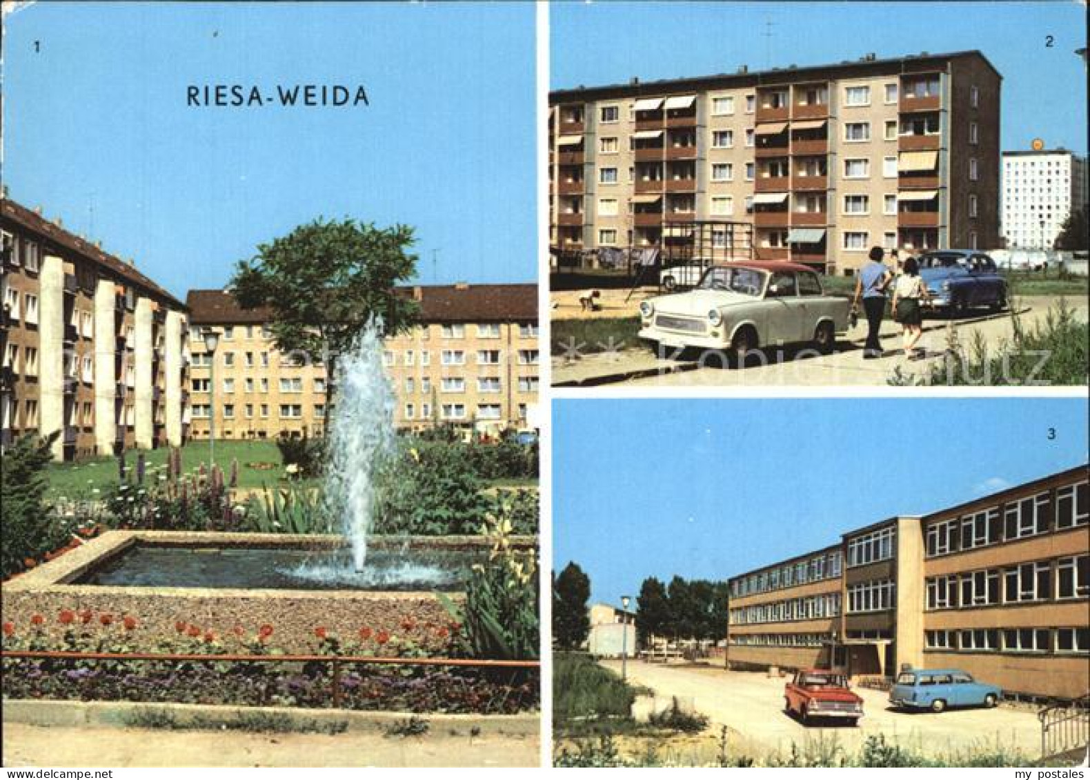 72458119 Weida Riesa Greifswalder Strasse Villerupter Strasse Oberschule Riesa - Riesa