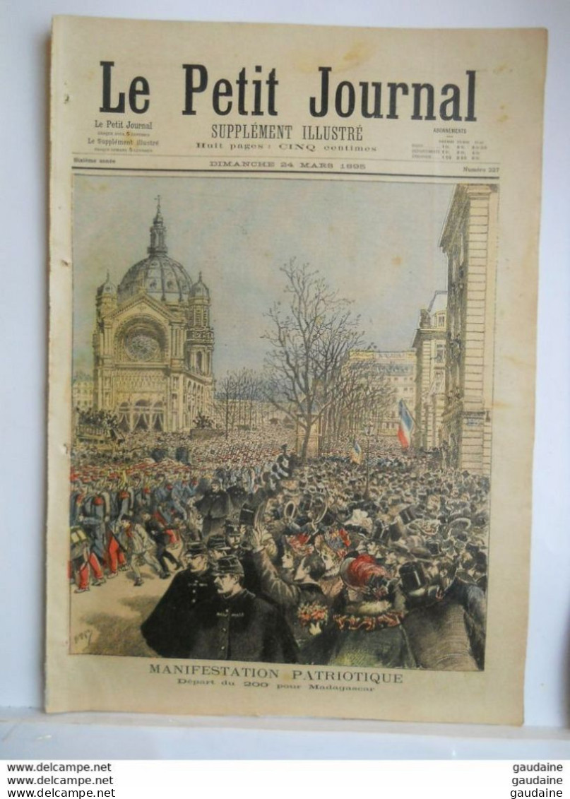 Le Petit Journal N°227 – 24 Mars 1895 - Manifestation Patriotique Madagascar -Course De Jambes De Bois Nogent Sur Marne - Le Petit Journal