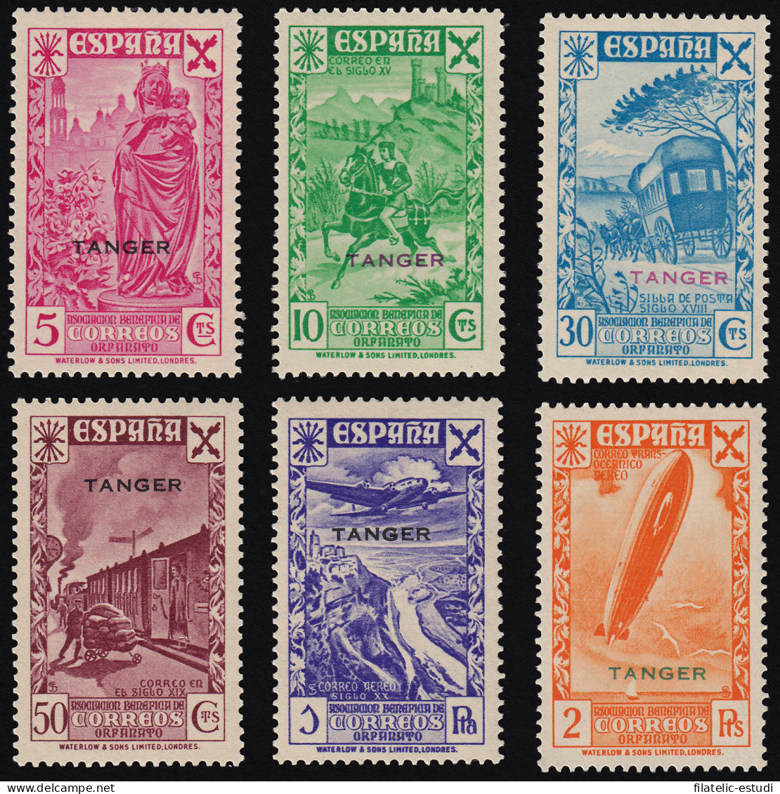 Tánger Beneficencia 6/11 1938 Historia Del Correo MNH - Andere & Zonder Classificatie