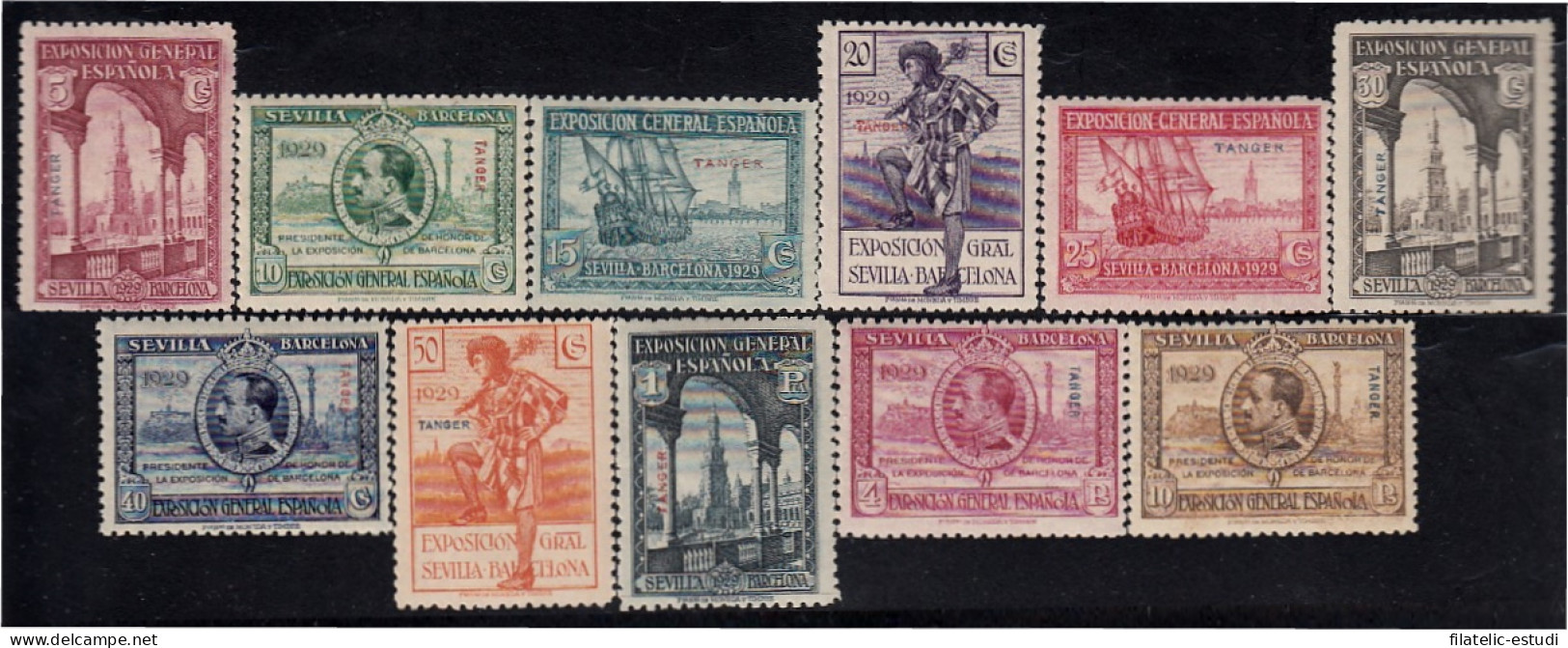 Tánger 37/47 1929 Expo Sevilla Barcelona  Barco Boat MNH - Altri & Non Classificati