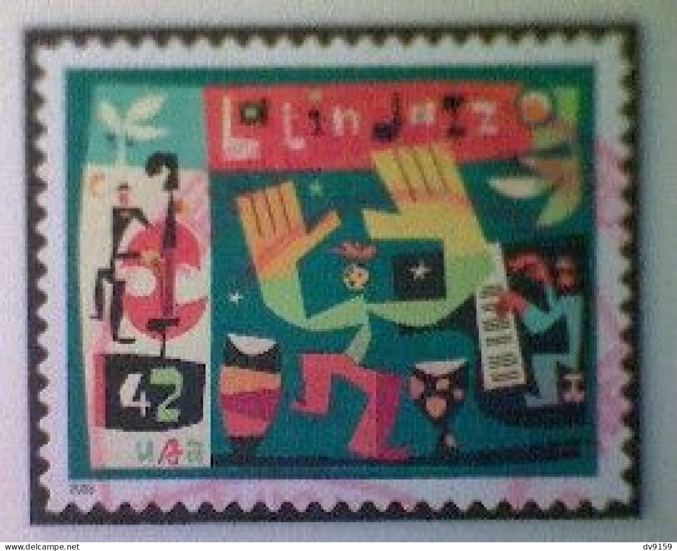 United States, Scott #4349, Used(o), 2008, Latin Jazz, 42¢, Multicolored - Oblitérés