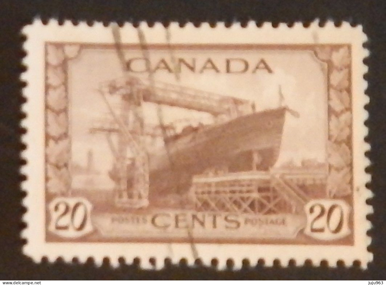 CANADA YT 216 OBLITÉRÉ "CORVETTE" ANNÉES 1943/1948 - Used Stamps