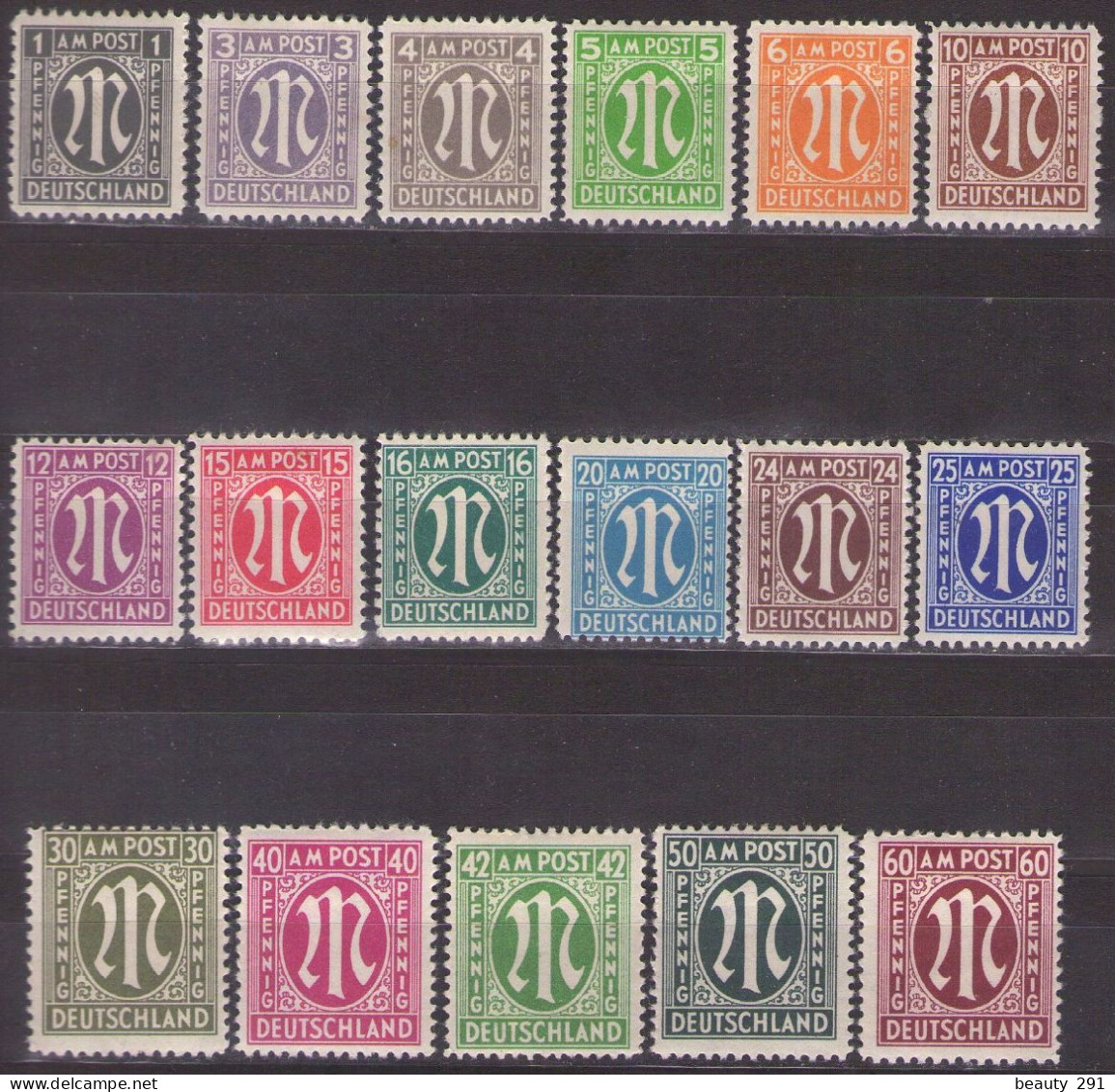 Germany 1945-46 Alliierte Besetzung Deutscher Druck Mi 16-35 LOT - MH* - Mint