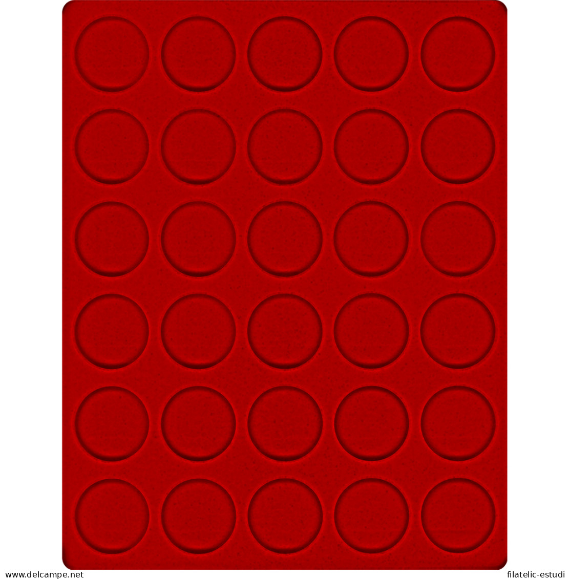 Lindner 2161E Bandeja De Terciopelo En Color Rojo 2161E (diámetro 37 Mm) - Materiale