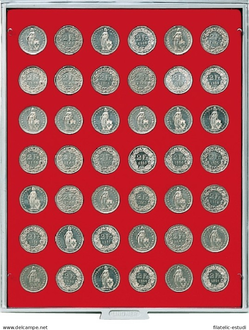 Lindner 2107 Bandeja 27,5 Mm Para Monedas Con 42 Hoyos Redondos - Zubehör