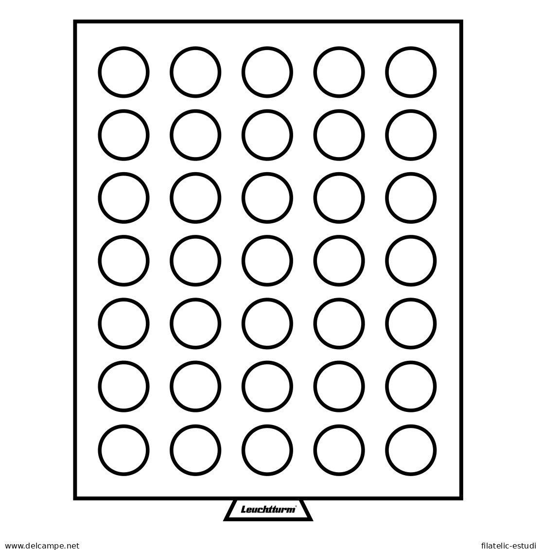 Leuchtturm 331868 Bandeja Para Monedas 35 Divisiones Redondas De 32,5 Mm Ø, Co - Zubehör