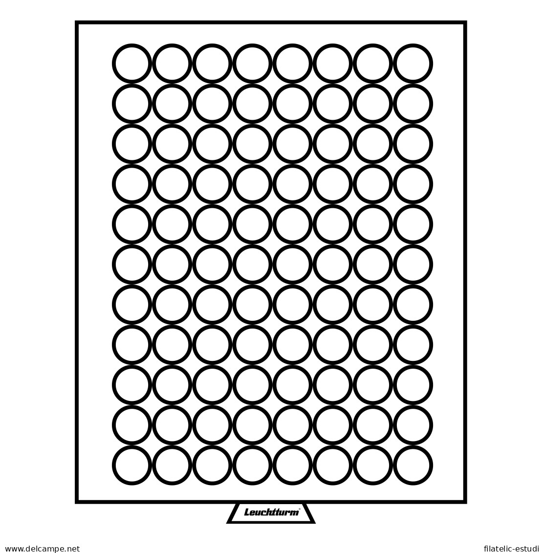 Leuchtturm 330737 Bandeja Para Monedas 88 Divisiones Redondas De 21,5 Mm Ø, Co - Zubehör