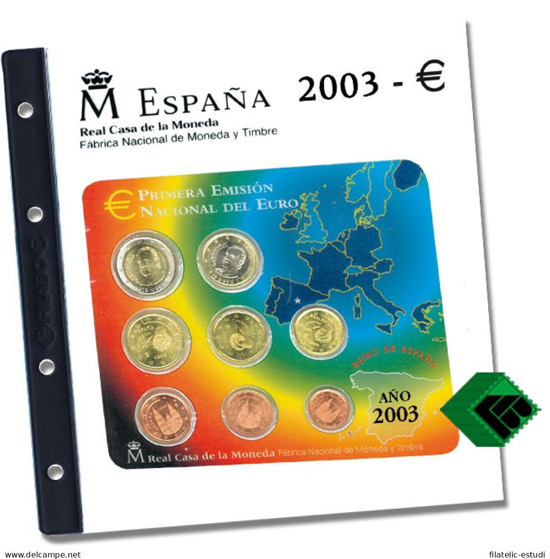 Filabo Hoja FNMT Álbum Carterita España Euro 2003 - Materiale