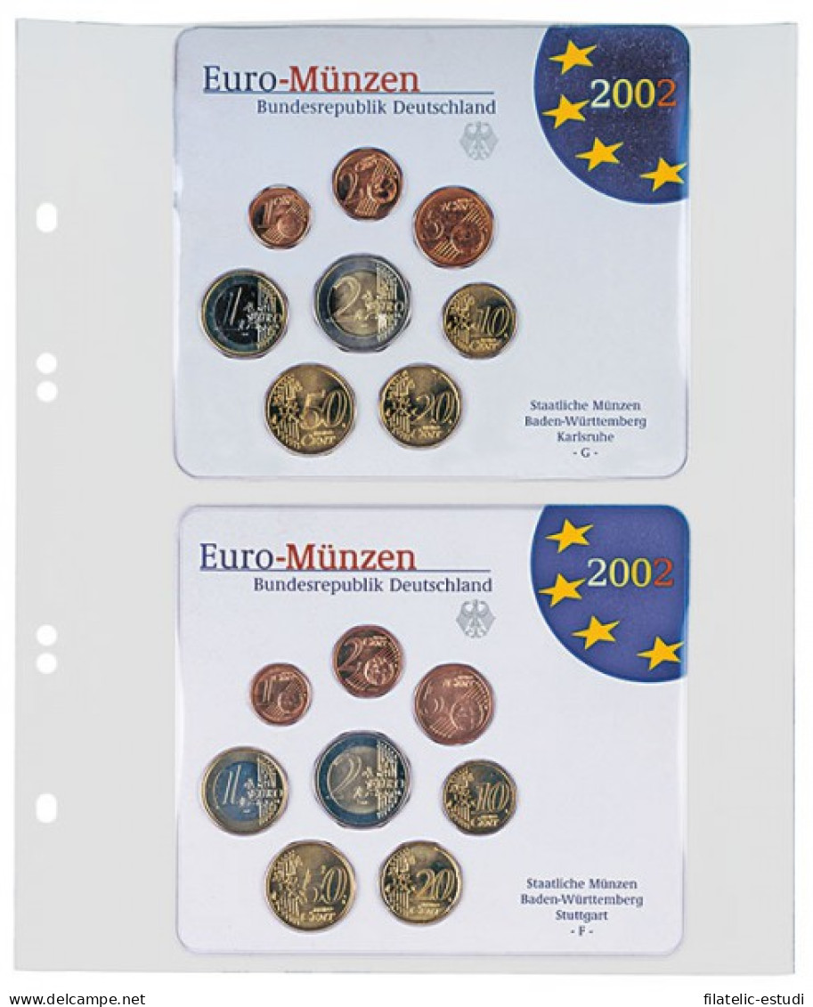 Lindner MU1362 Hojas Multi Collect Para 2 Juegos De Monedas De Euro Alemania - Zubehör