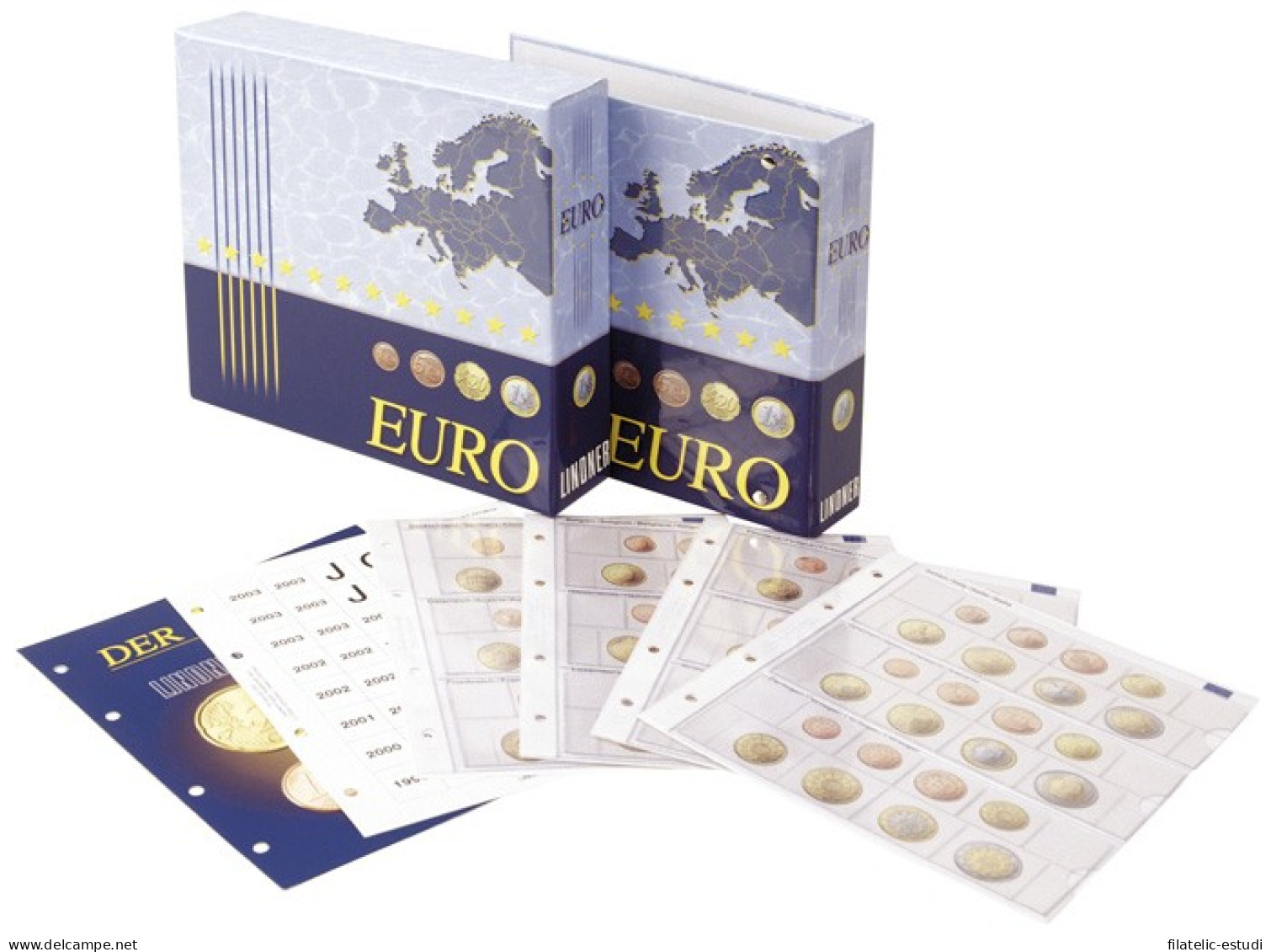 Lindner 1108E Karat Álbum Ilustrado Para Juegos De Monedas: Todos Los Países - Materiale