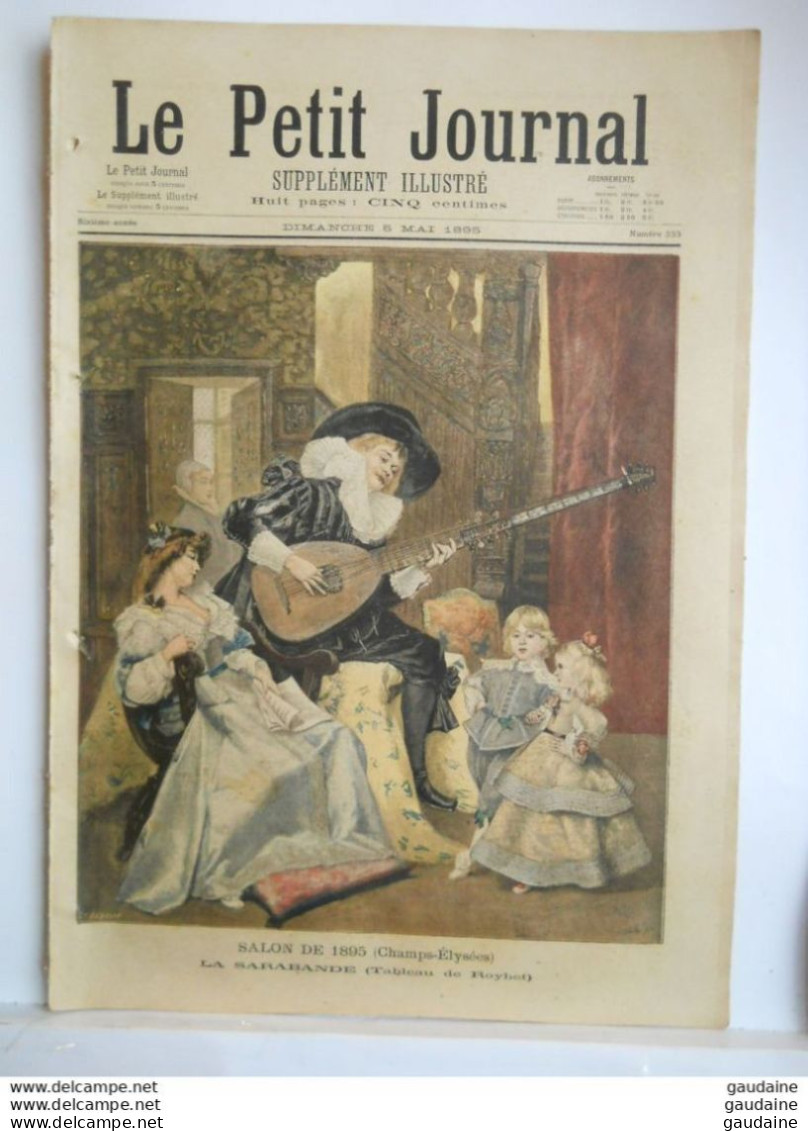 Le Petit Journal N°233 – 5 Mai 1895 – La Sarabande (tableaux De ROYBET) -  Bohémiens En France Tziganes ROULOTTE - Le Petit Journal